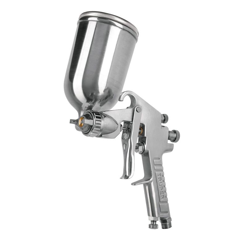 TRUPER - Pistola para pintar gravedad LVMP vaso aluminio boquilla 1.0 mm Truper