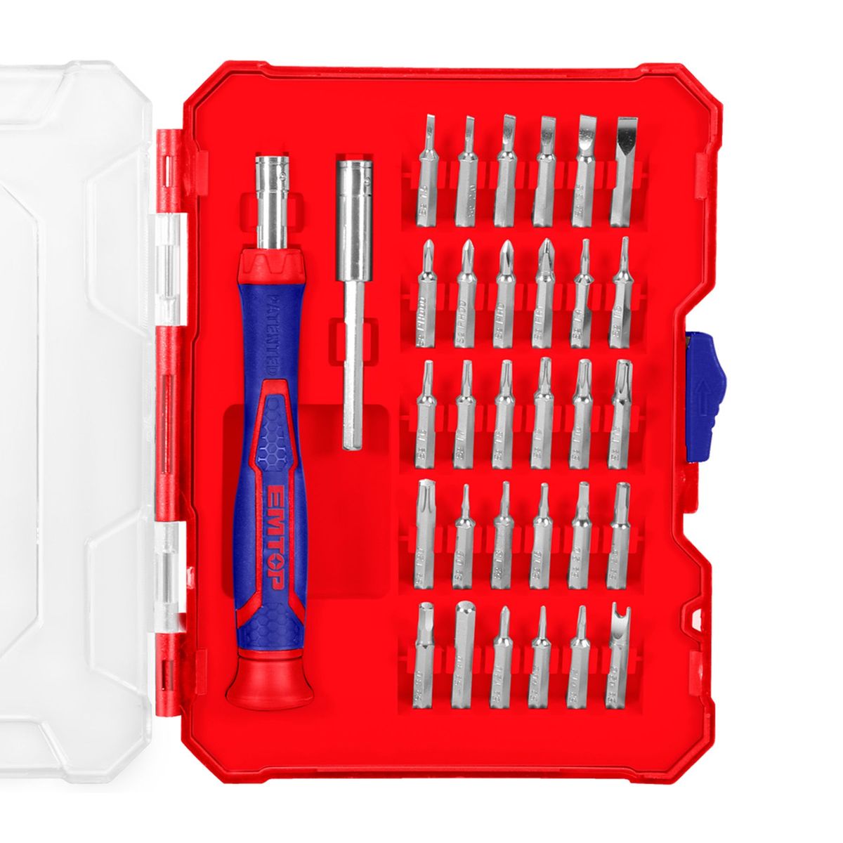 EMTOP - Juego de 32 Destornilladores de Presición Emtop EBST03202