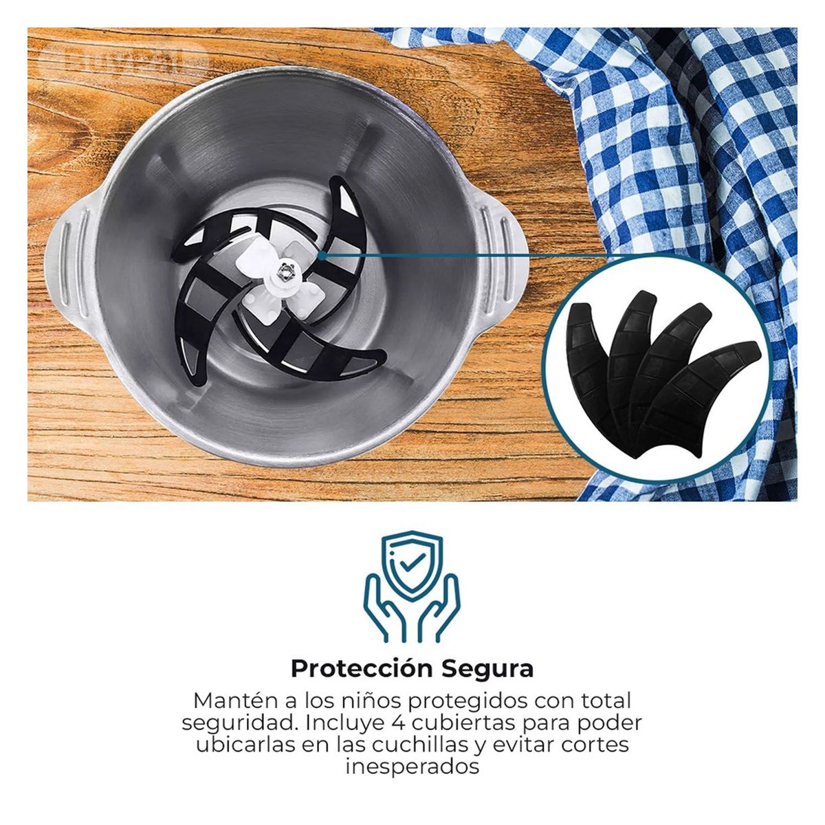 BUYPAL - Picatodo Moledor Carne Electrico Multiuso Acero Cocina