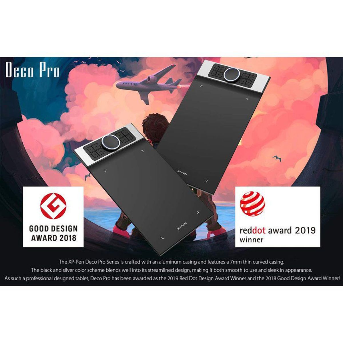 XP PEN - Tableta Gráfica XP-Pen Deco Pro Medium 11 x 6" 8192 USB C Negro