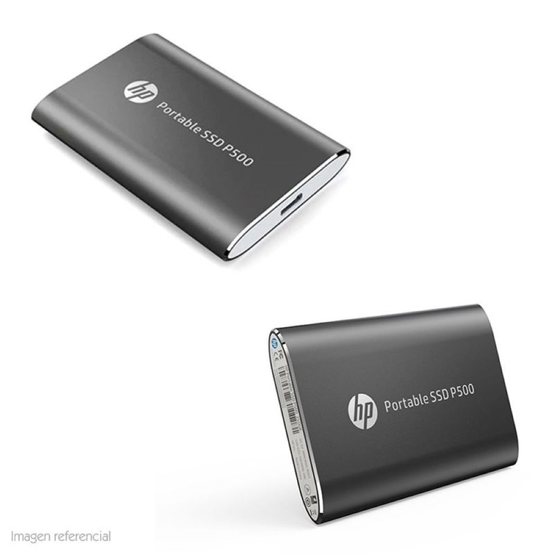 HP - Disco duro externo solido hp ssd p500 500gb usb 3.1 gen2 tipo-c, Negro