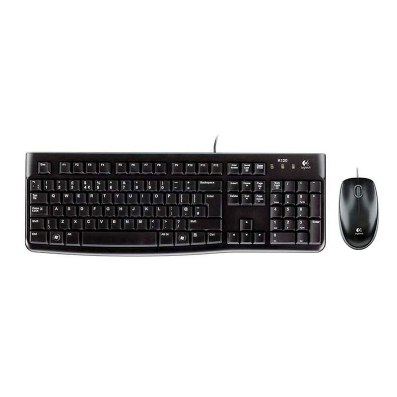 LOGITECH - Kit Teclado Logitech  Mouse Mk120 Cable Usb sp black