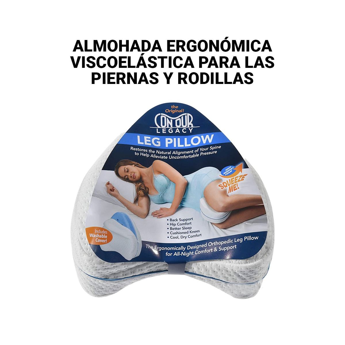 GENERICO - Almohadas Ergonómicas Viscoelástica Para Las Piernas Y Rodillas