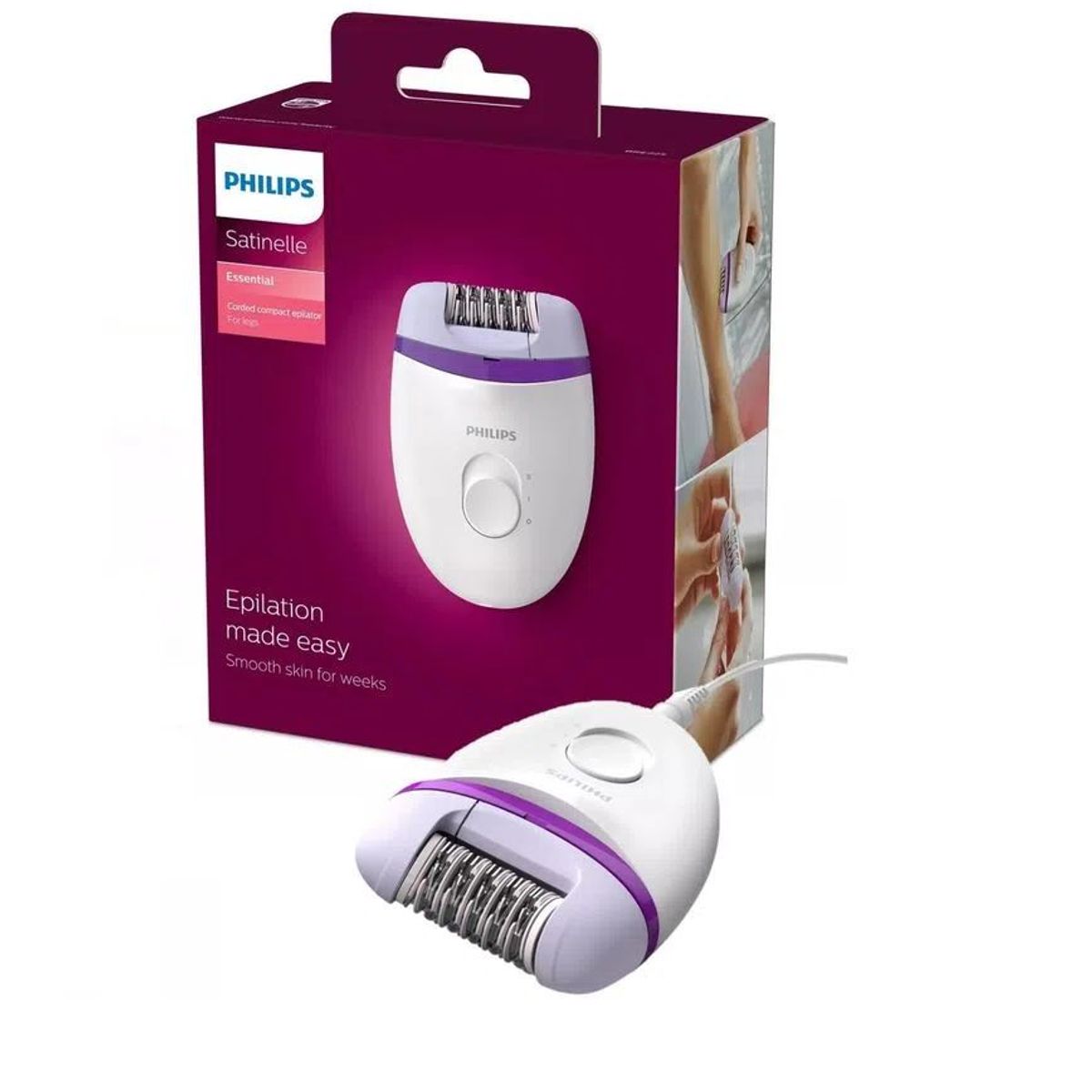 PHILIPS - Depiladora Philips con cable compacta BRE22500123