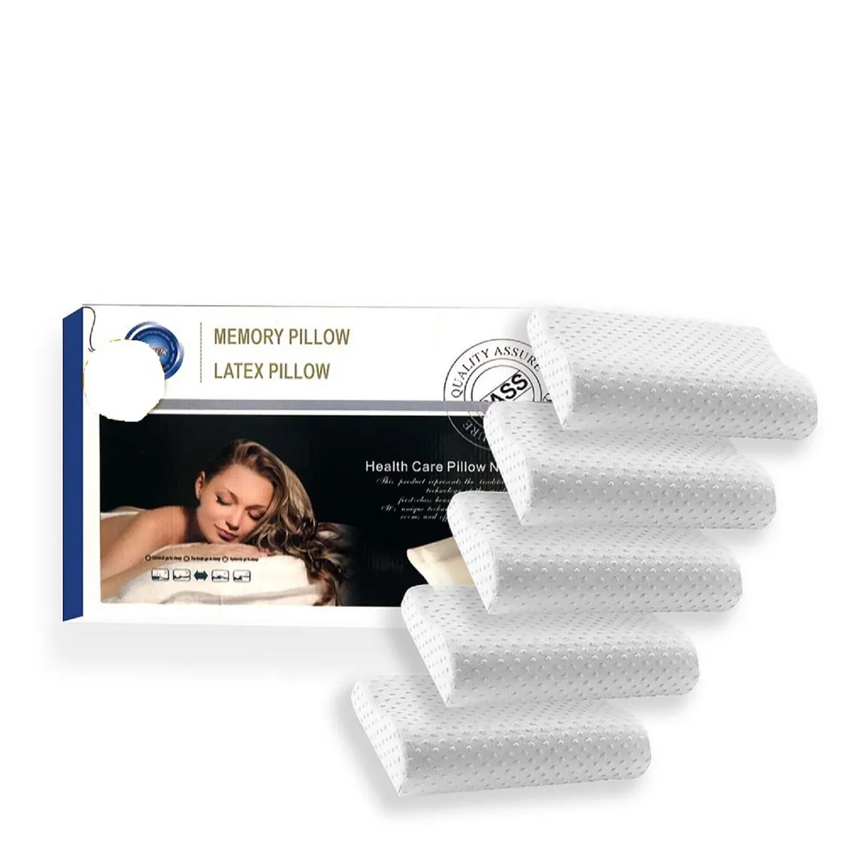 MEMORY PILLOW - 5 Almohadas Viscoelásticas Ortopédica Memory Pillow 47x29x7