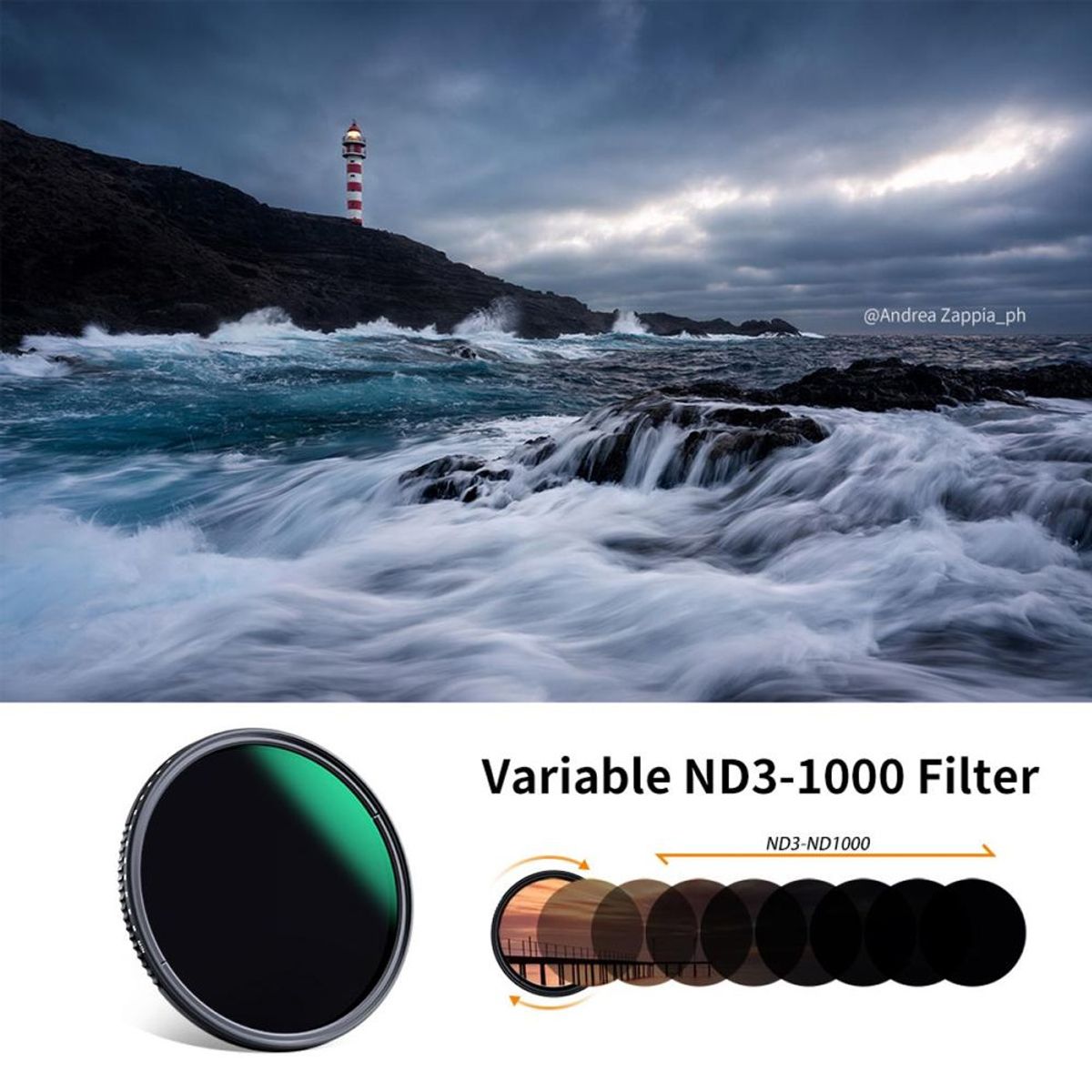 K&F CONCEPT - Filtro  K&F Concept ND3-1000 1.5-10pasos Serie Nano D 58mm KF01.1833