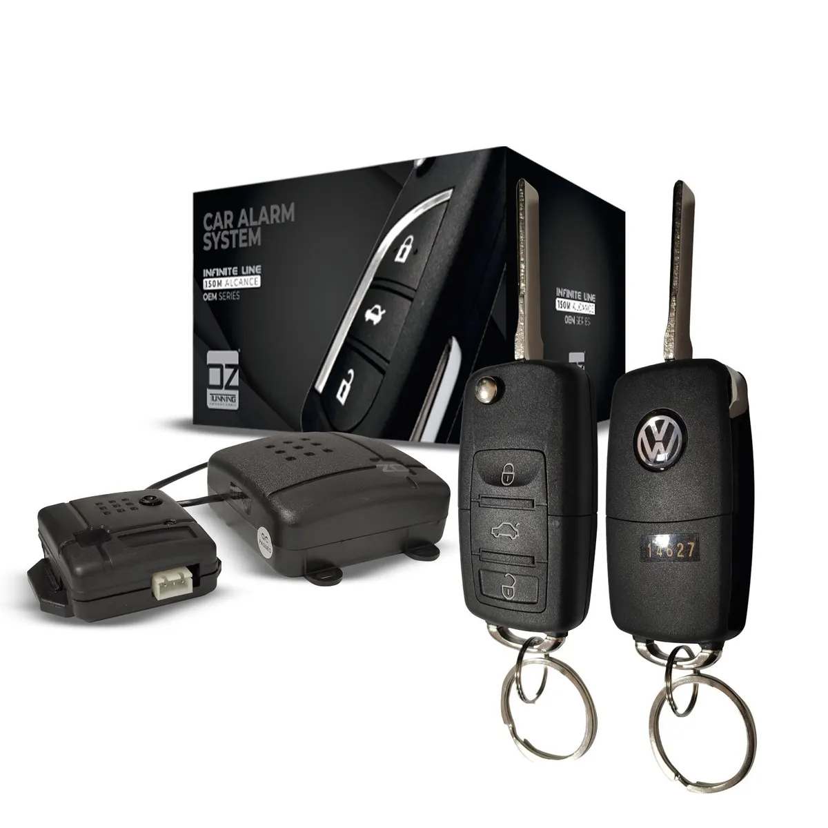 OZ TUNNING - Alarma Reforzada Flip Llave Plana Tipo Volkswagen