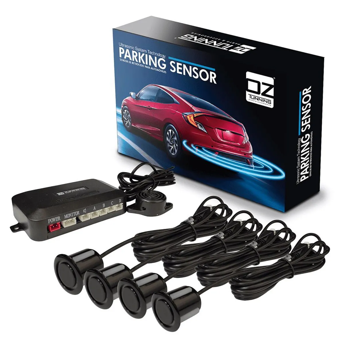 OZ TUNNING - Sensor de Retroceso para  Auto AV 4 Puntos
