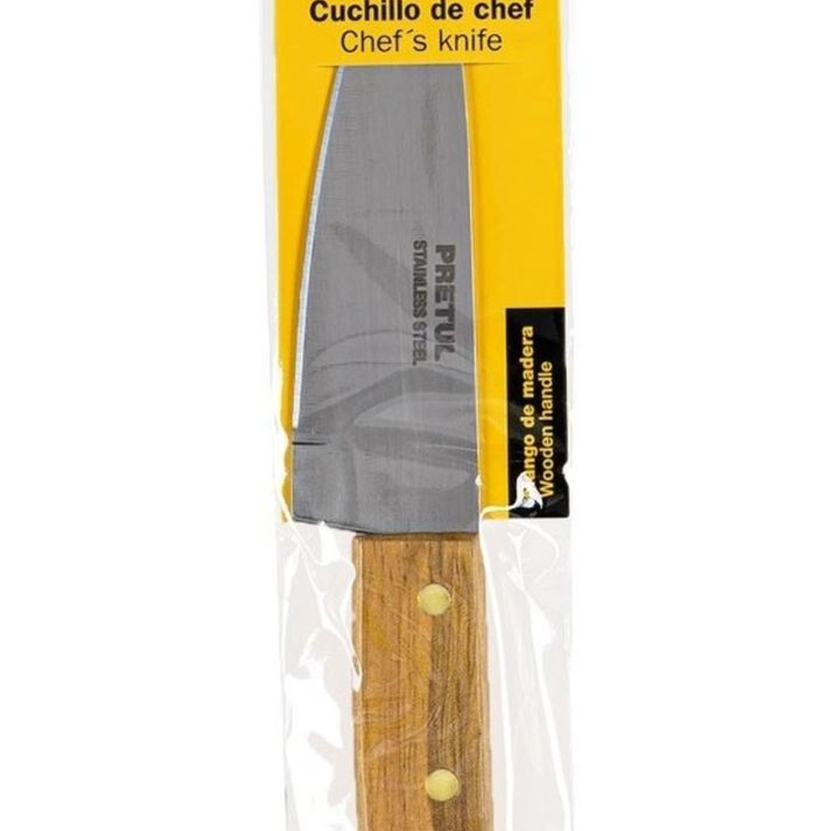 PRETUL - Cuchillo de chef 5 mango de madera Pretul