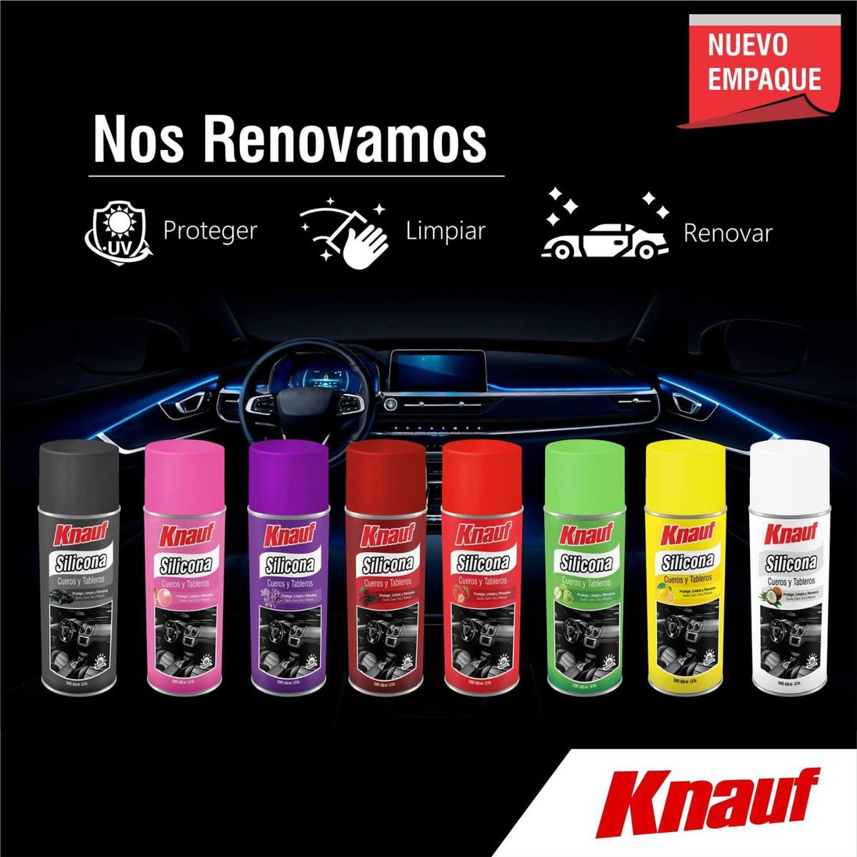 GENERICO - Silicona cueros y tableros Knauf aroma coco