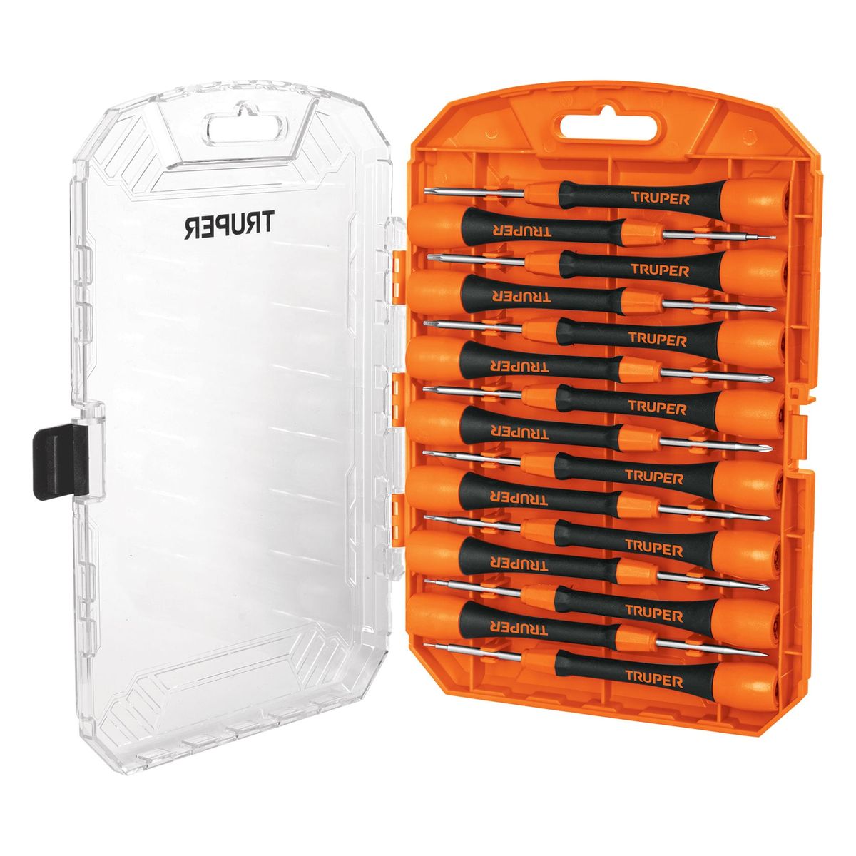 TRUPER - Juego desarmador joyero con 15 puntas extra largas Truper