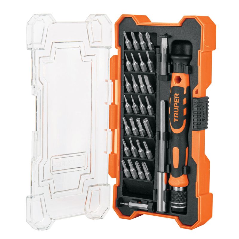 TRUPER - Juego desarmador joyero con 30 puntas Truper