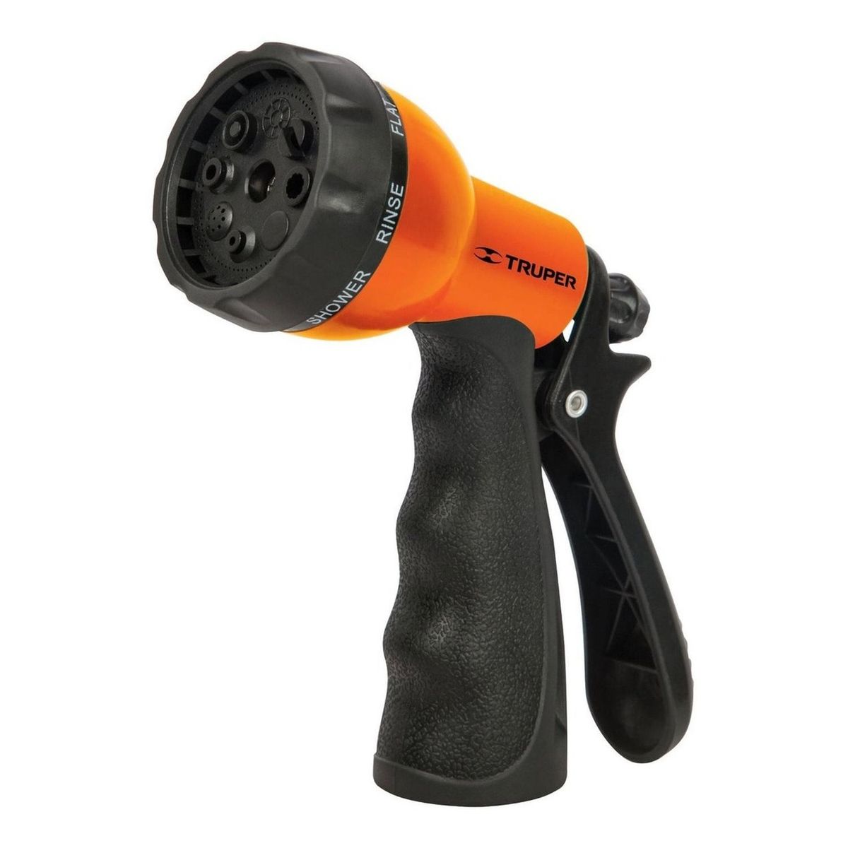 TRUPER - Pistola para riego 8 funciones plástica con recubrimiento Truper 18482