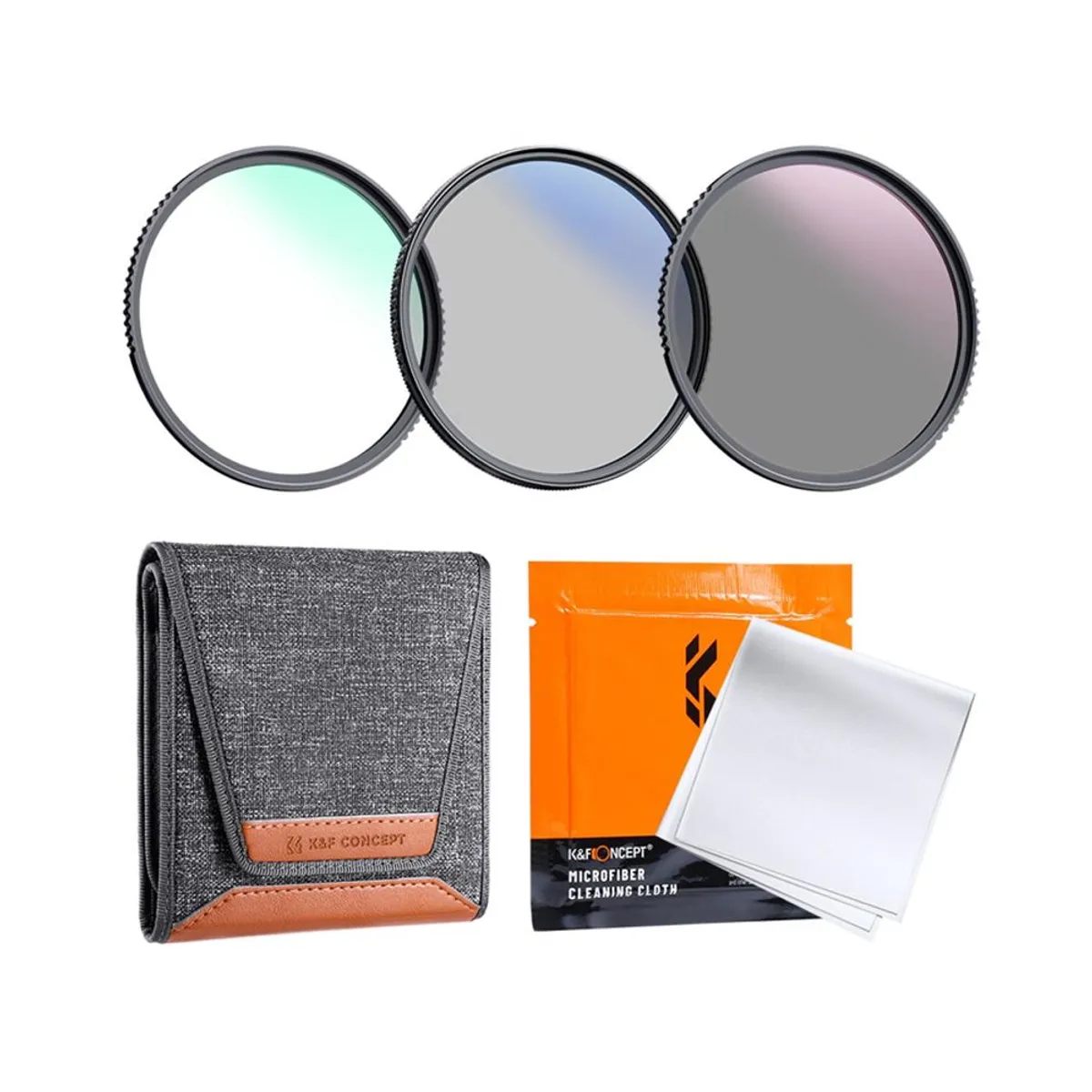 K&F CONCEPT - Kit Filtro  K&F Concept de Lente MCUV+CPL+ND4 49mm Sku.1937