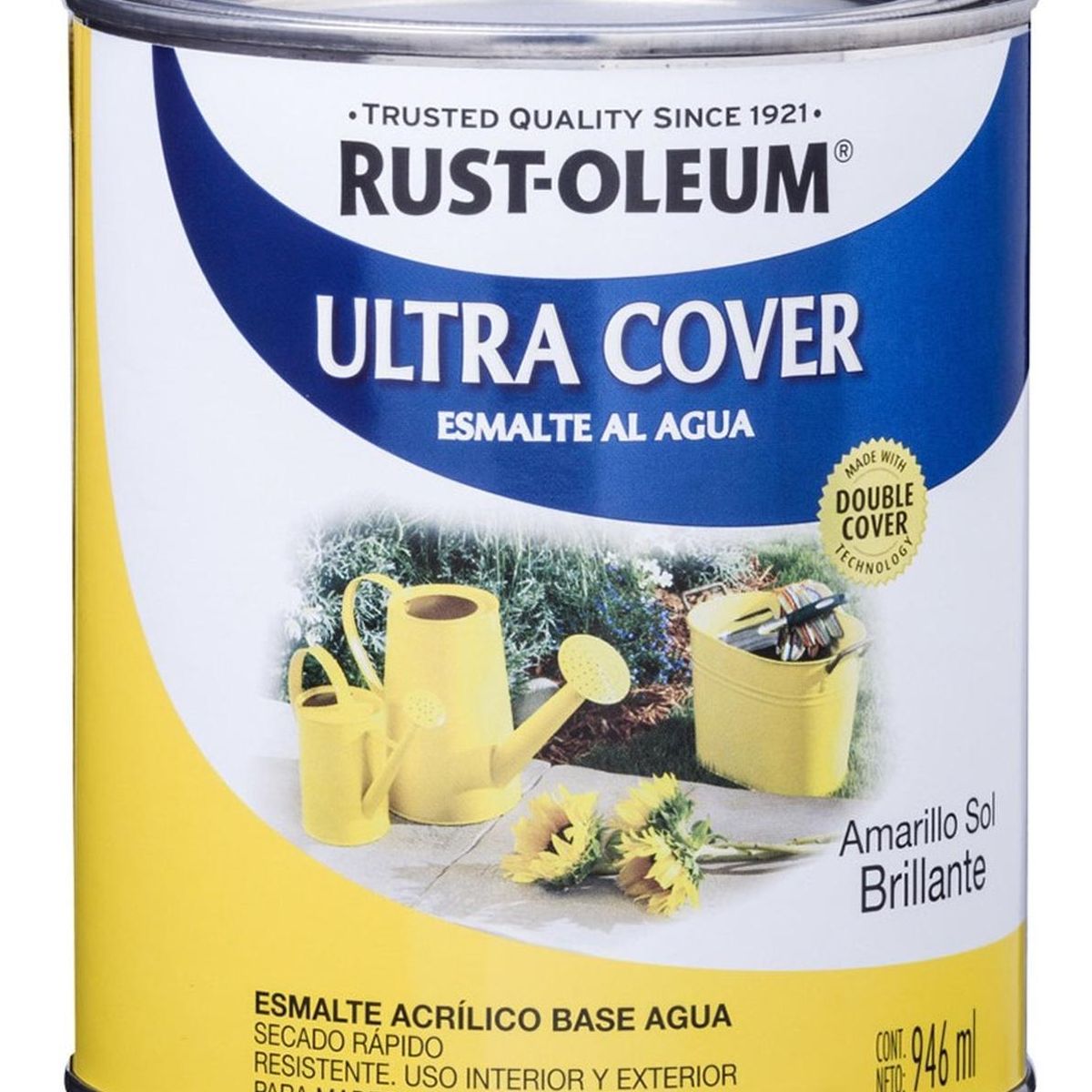 RUST OLEUM - Pintura Ultra Cover Brochable al Agua Amarillo SoL 946ml