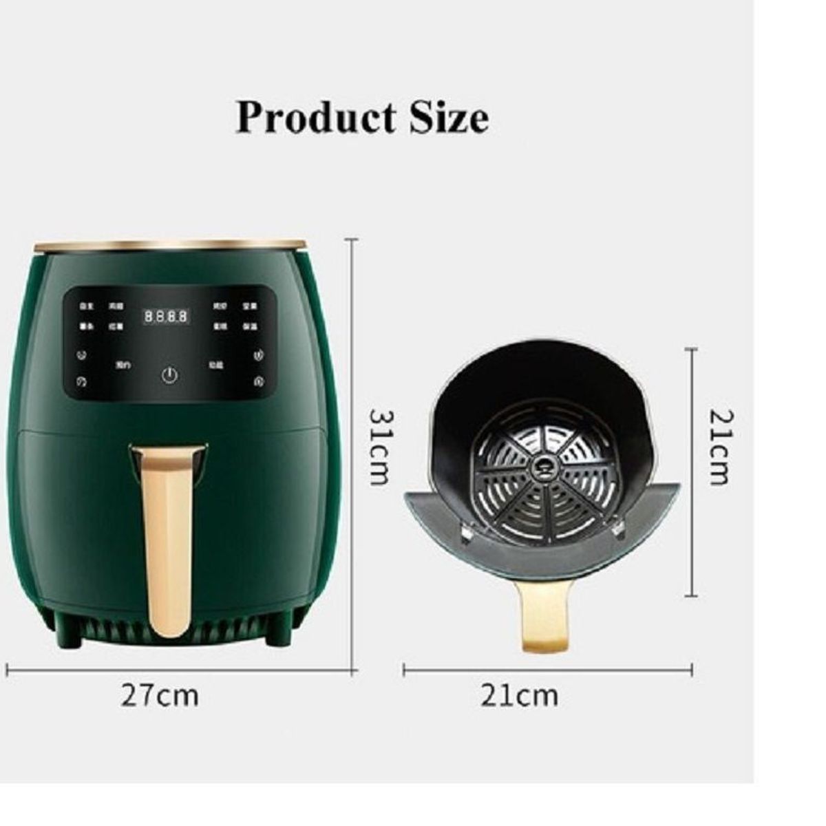 ITELSISTEM - Freidora de Aire 6L 2400W Air fryer Capacidad Itelsistem