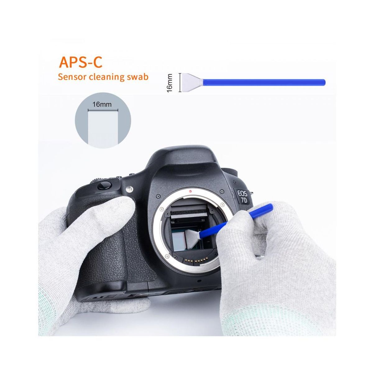 K&F CONCEPT - Hisopo de limpieza de sensor K&F Concept  APSC 16mm.