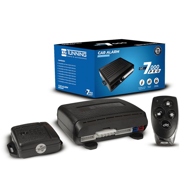OZ TUNNING - Alarma de Auto Reforzada Integrada Oz-7000 Pro  Llavero