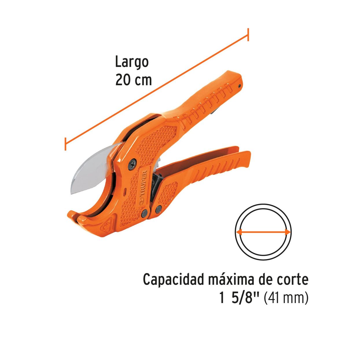 TRUPER - Cortador de tubo de plástico capacidad corte 1 5/8" Truper