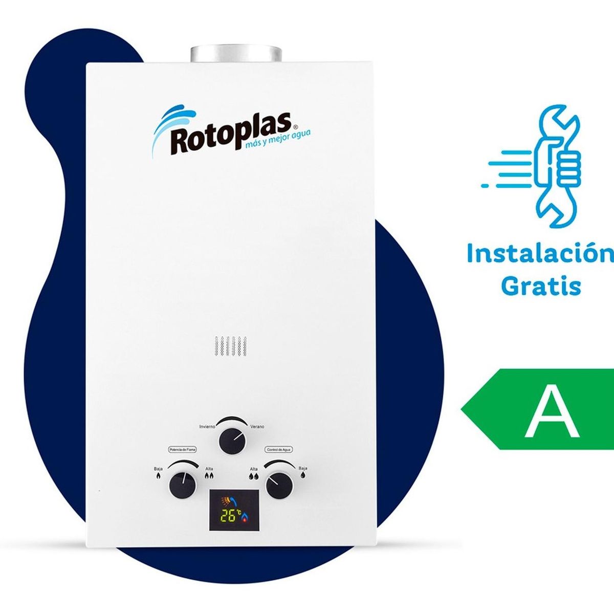 ROTOPLAS - Terma a Gas Rotoplas Flaming GLP 10 L