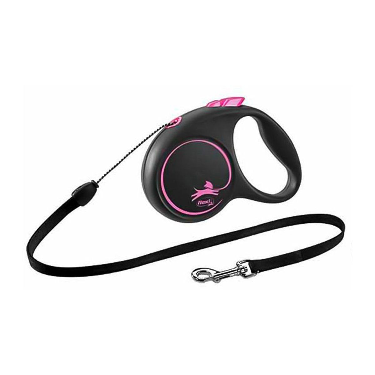 FLEXI - Correa retractil flexi black design 5m max 12kg - rosado