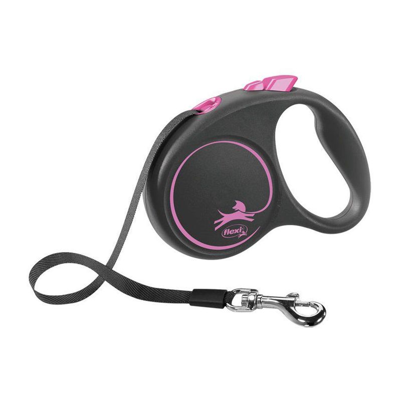 FLEXI - Correa para perros retractil flexi black 5m max 50kg fucsia