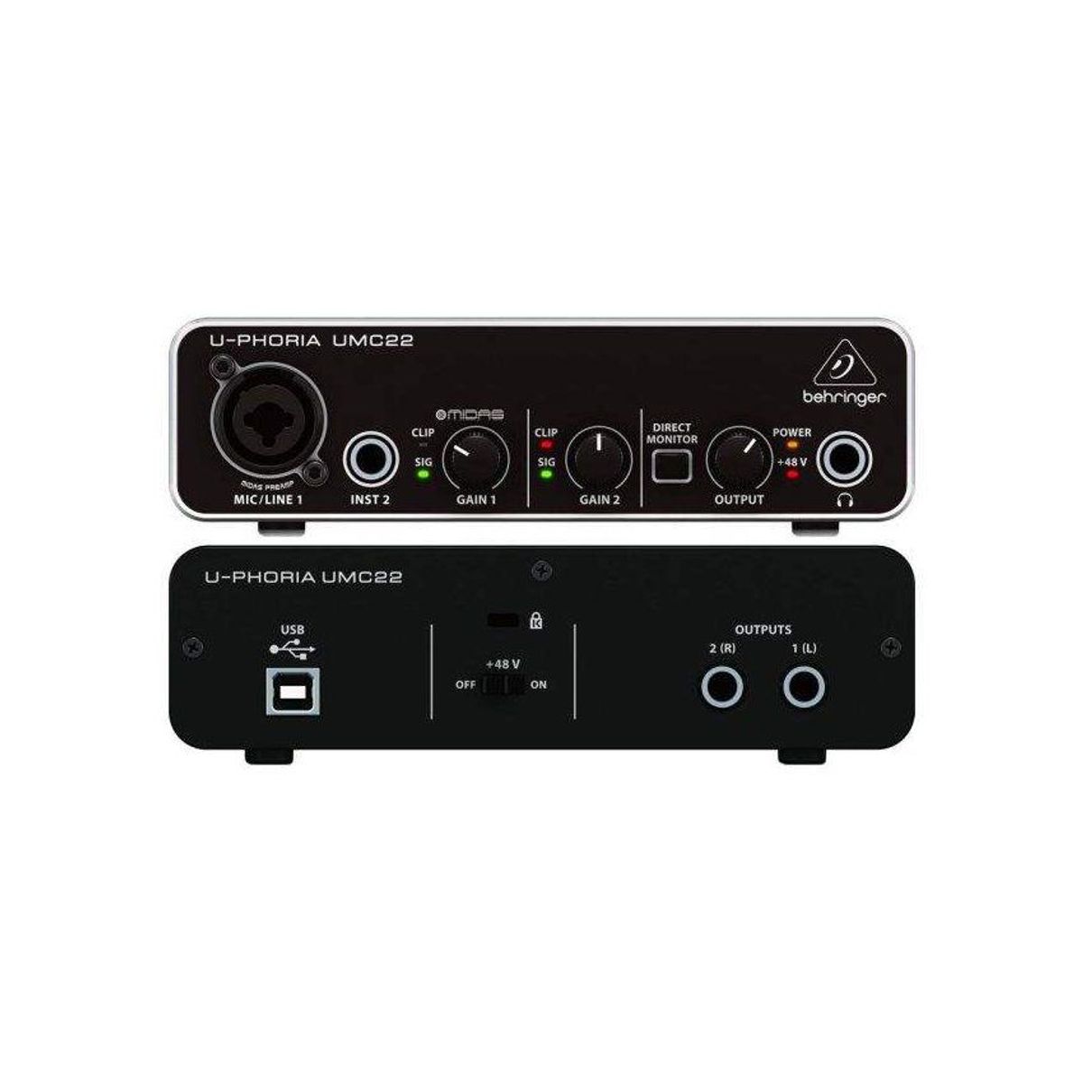 BEHRINGER - BEHRINGER UMC22 U-PHORIA Interfaz audio USB