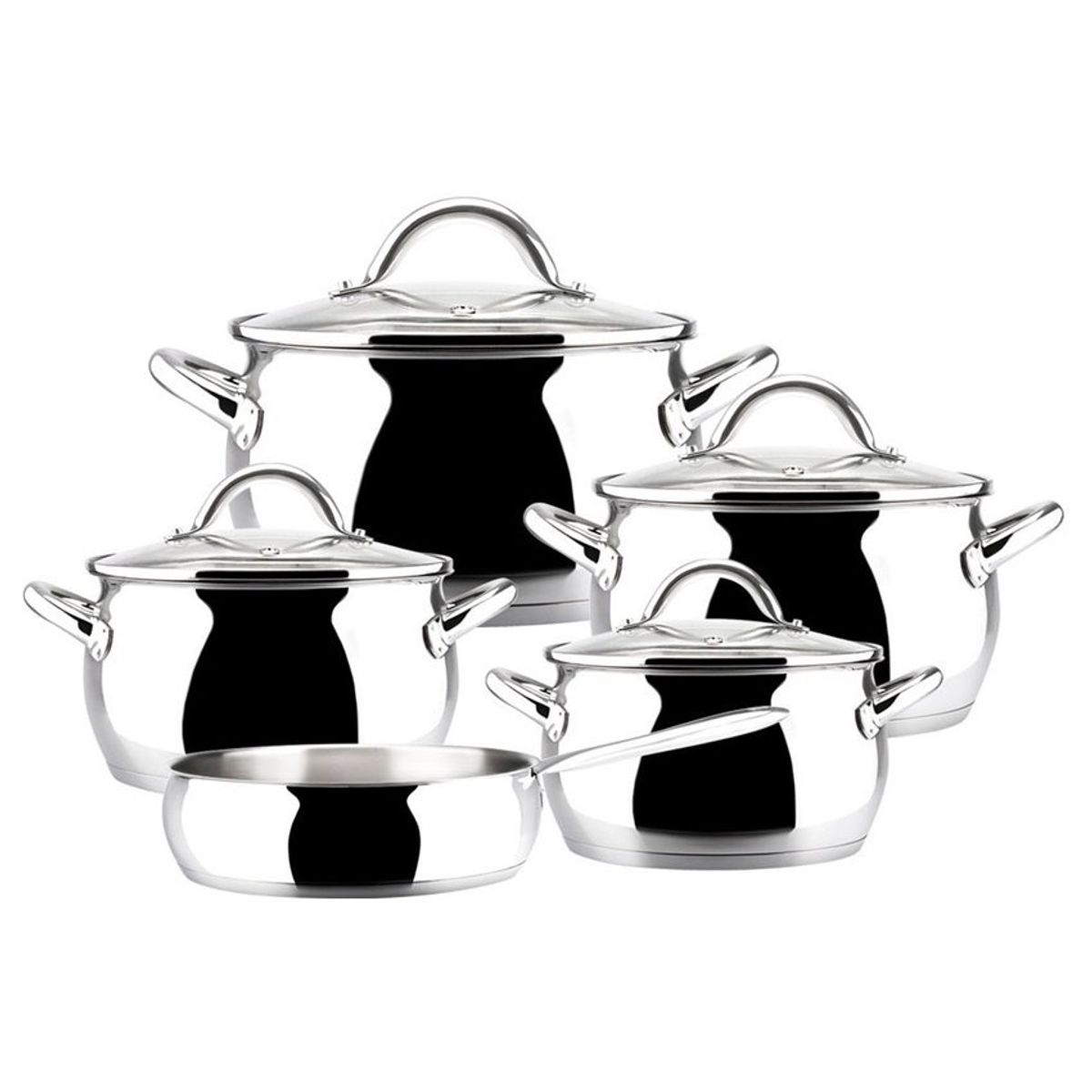 MAGEFESA - Juego de Ollas Acero Inoxidable 9 Piezas Magefesa Kuchen