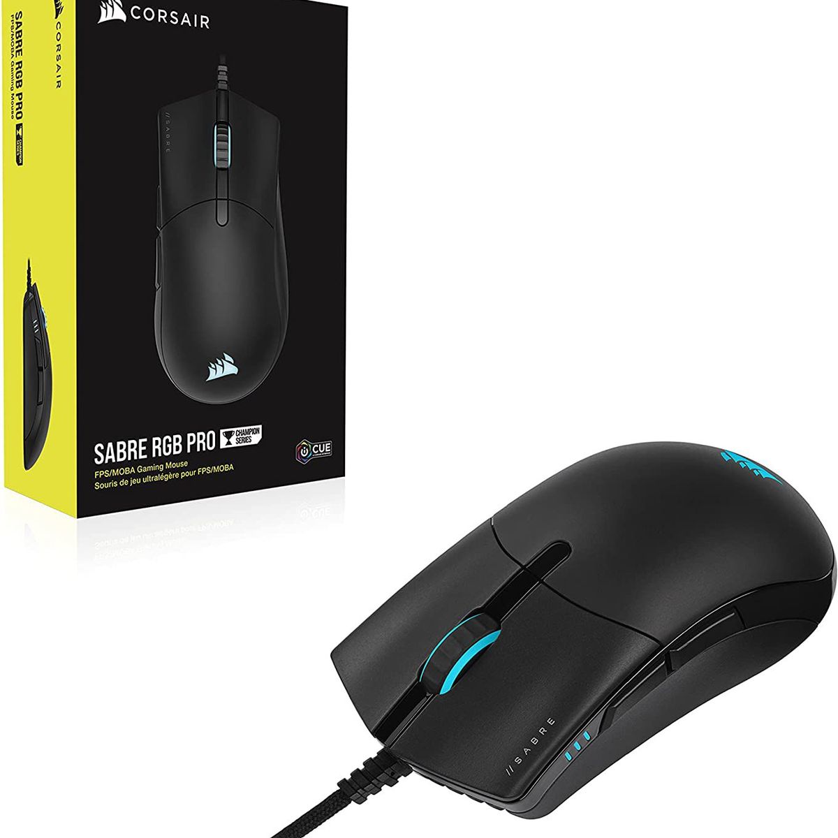 CORSAIR - Mouse Gamer CORSAIR SABRE RGB PRO CHAMPION SERIES Cableado USB - Negro