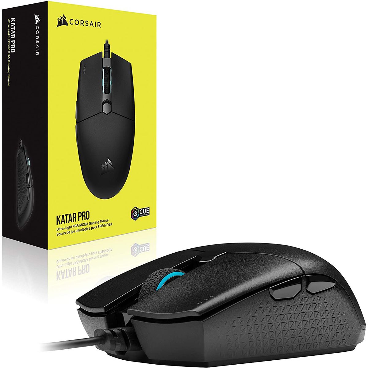 CORSAIR - Mouse Gamer CORSAIR Katar PRO Cableado USB - Negro