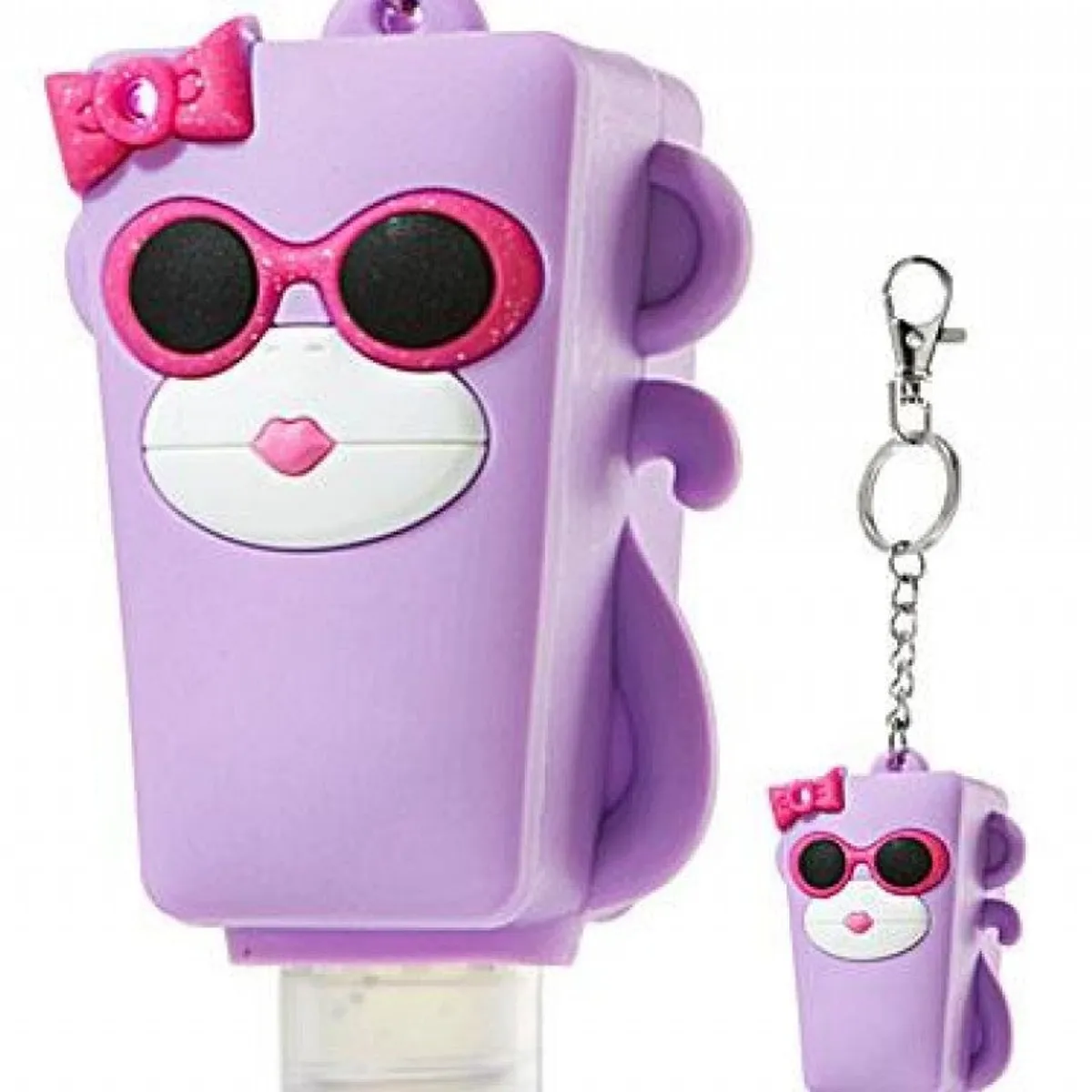 GENERICO - Gel Antibacterial Holder Monita Morada con luces LED