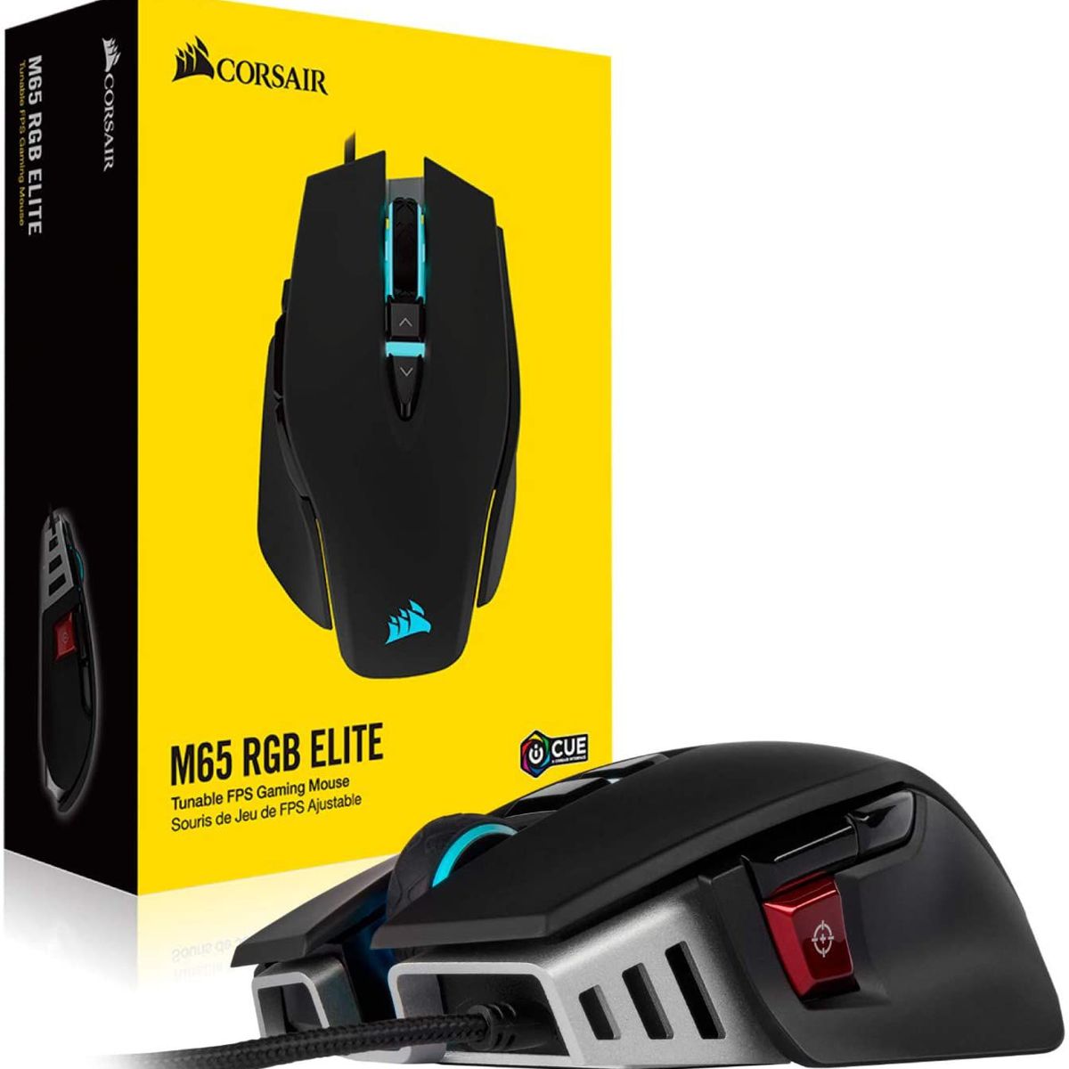CORSAIR - Mouse Gamer CORSAIR M65 RGB Elite 18K DPI - Negro