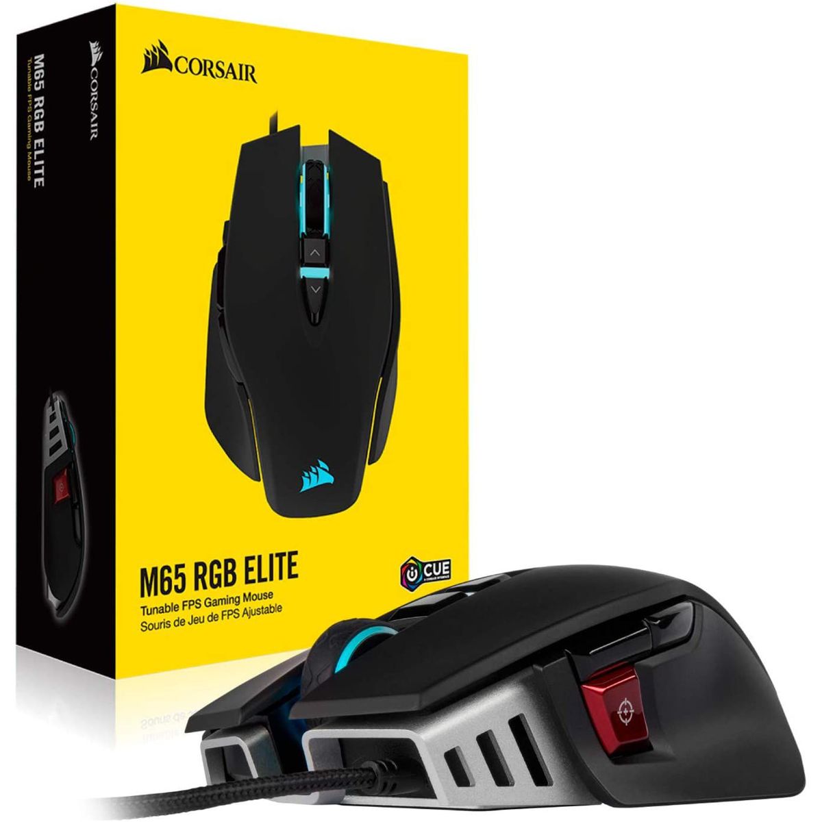 CORSAIR - Mouse Gamer CORSAIR M65 RGB Elite 18K DPI - Negro