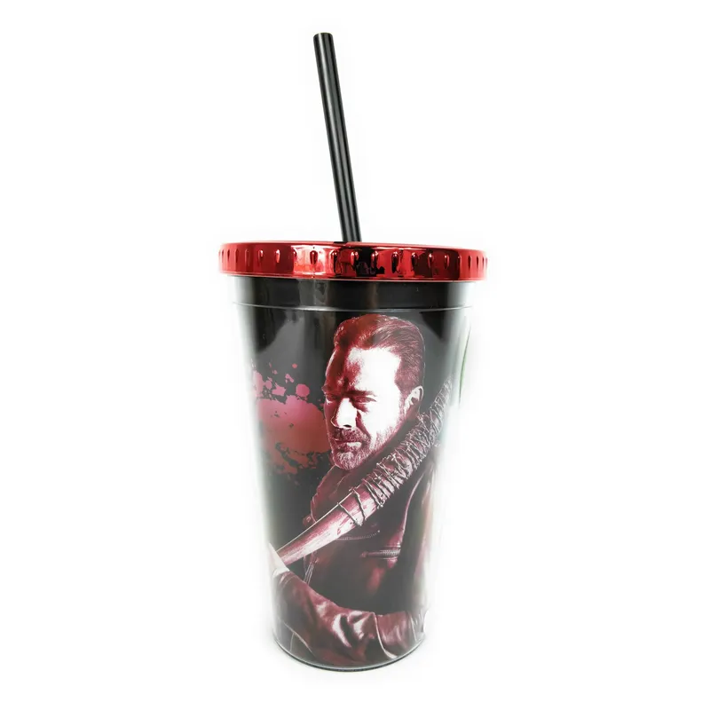 GENERICO - Vaso Tumbler con Cañita de Negan The Walking Death