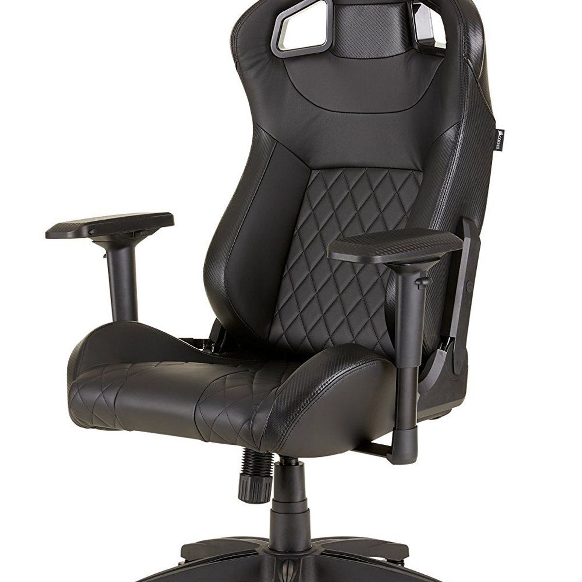 CORSAIR - Silla Gamer Corsair T1 Race Cuero PU-Ergonómica-4D-Negro