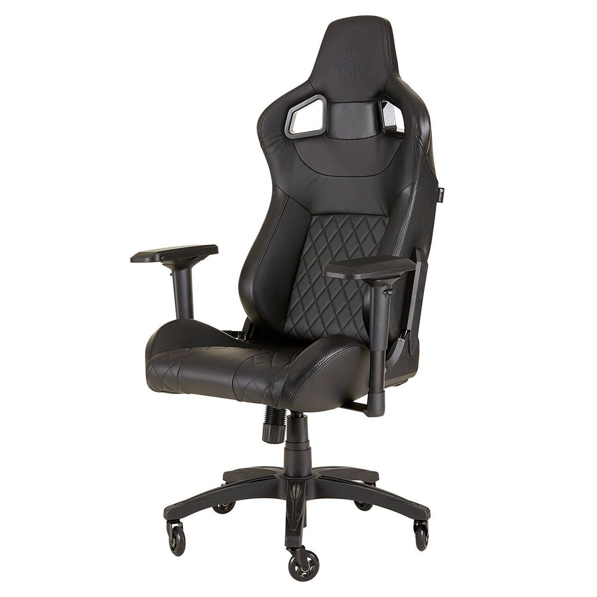 CORSAIR - Silla Gamer Corsair T1 Race Cuero PU-Ergonómica-4D-Negro