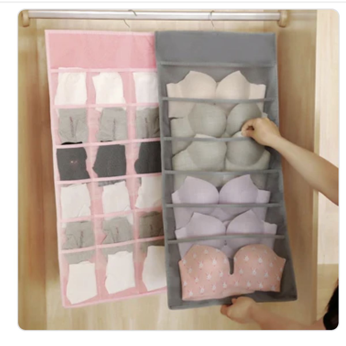 GENERICO - Pack de 3 Organizadores Colgante Para Ropa Interior
