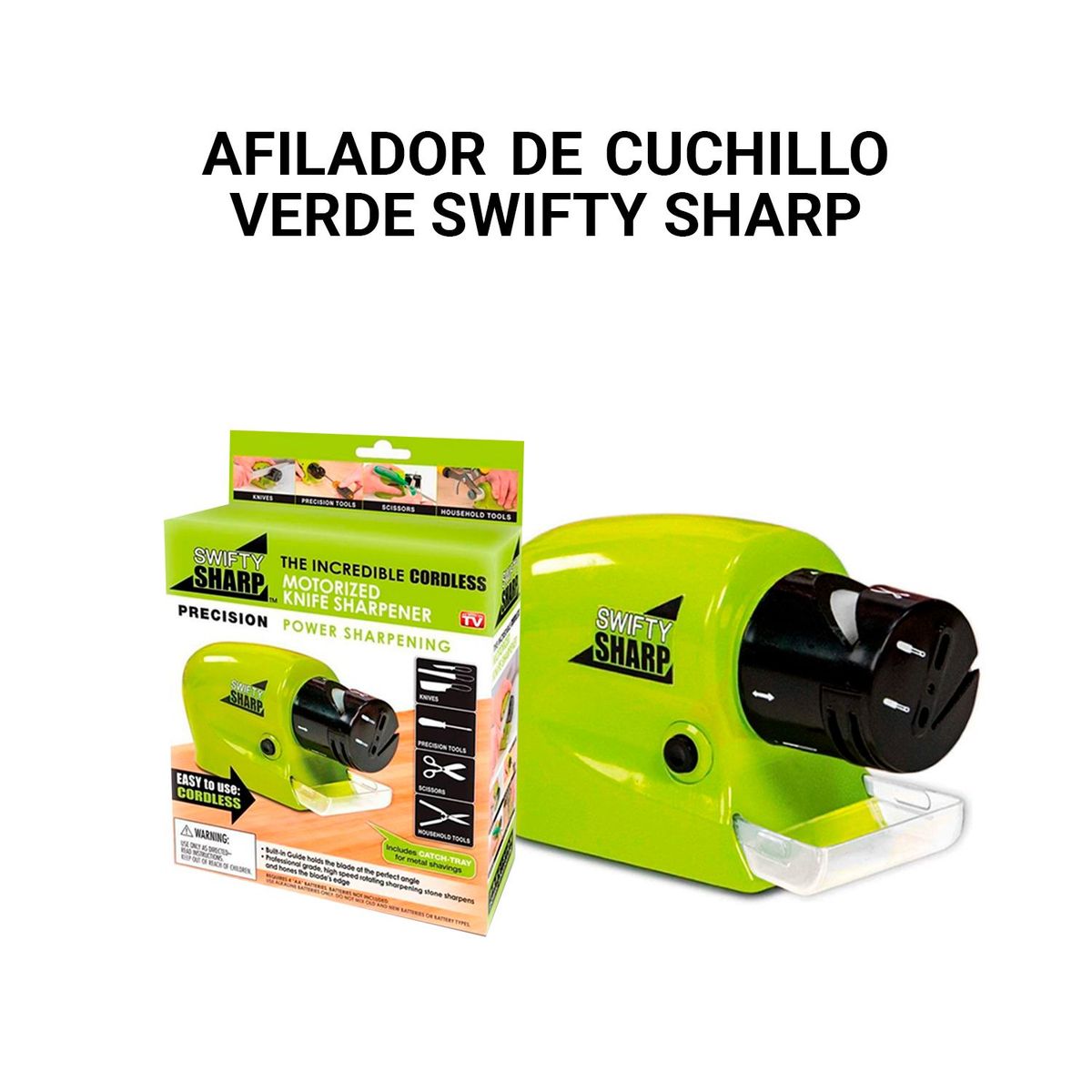 GENERICO - Afilador de cuchillo verde swifty sharp