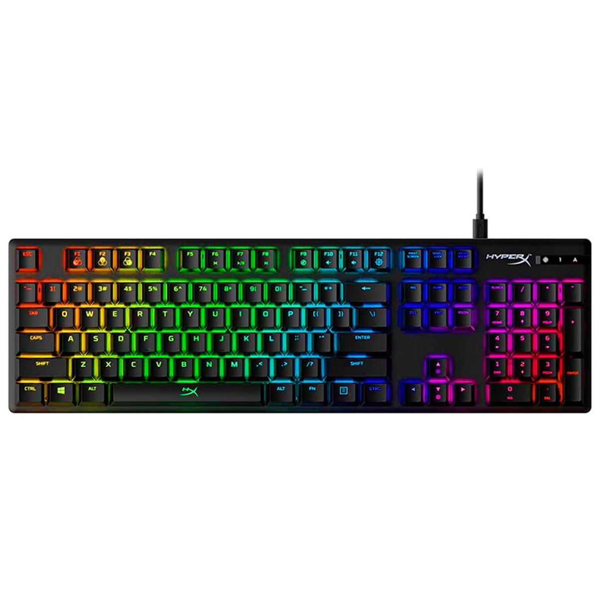 HYPERX - teclado HyperX Alloy Origins  QWERTY Red español  color negro
