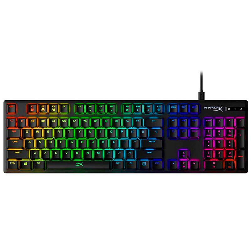 HYPERX - teclado HyperX Alloy Origins  QWERTY Red español  color negro