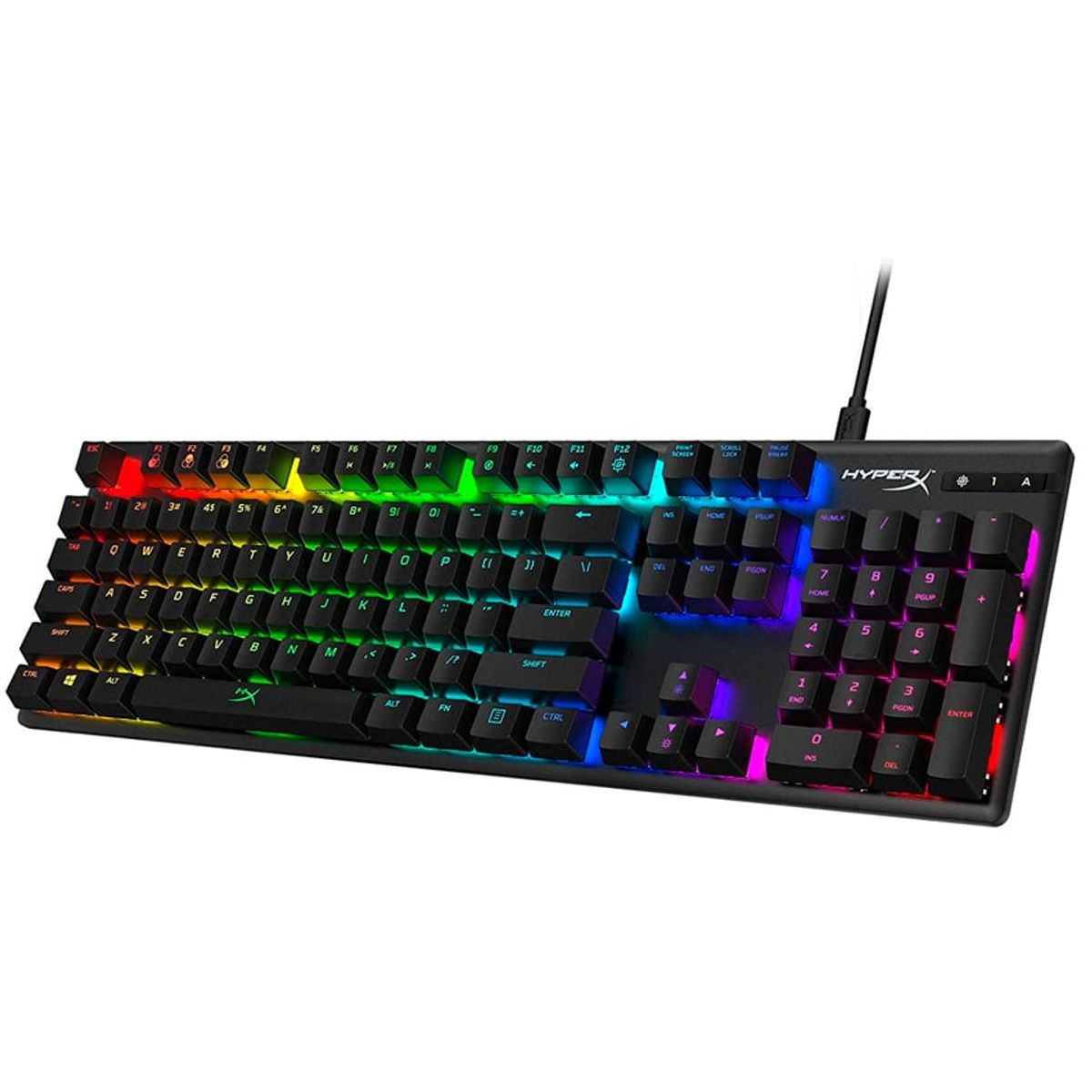 HYPERX - teclado HyperX Alloy Origins  QWERTY Red español  color negro