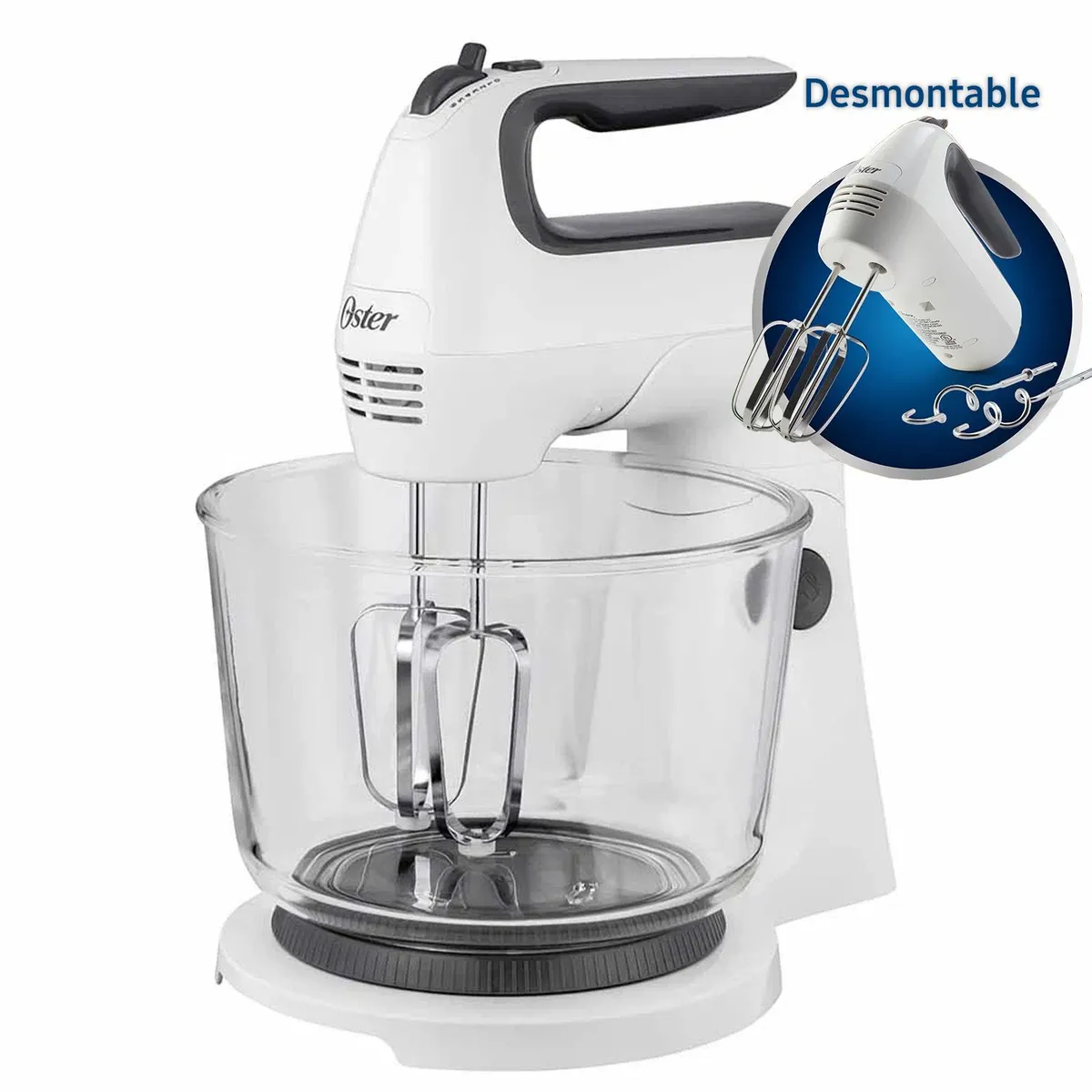 OSTER - Batidora de mano y pedestal Oster con acción giratoria FPSTHS3611