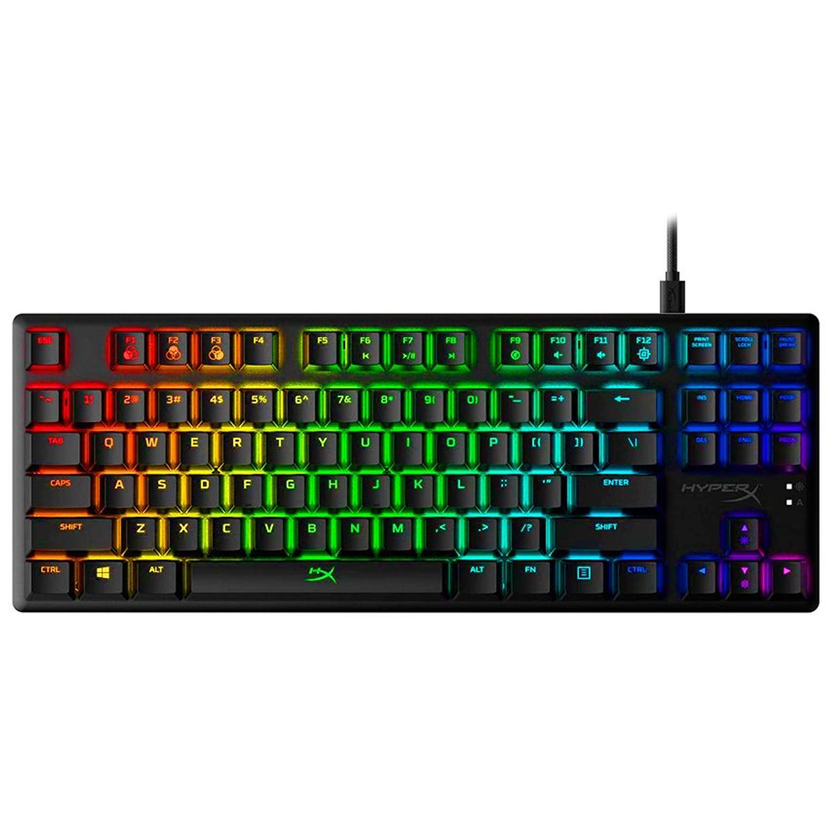 HYPERX - teclado HyperX Alloy Origins Core QWERTY Red inglés US color negro rgb