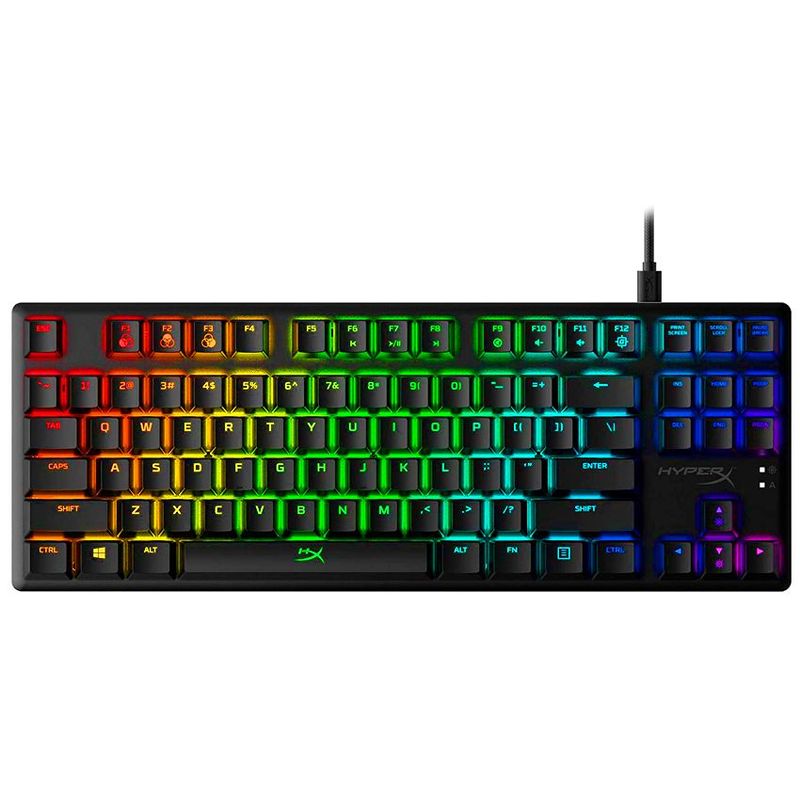HYPERX - teclado HyperX Alloy Origins Core QWERTY Red inglés US color negro rgb
