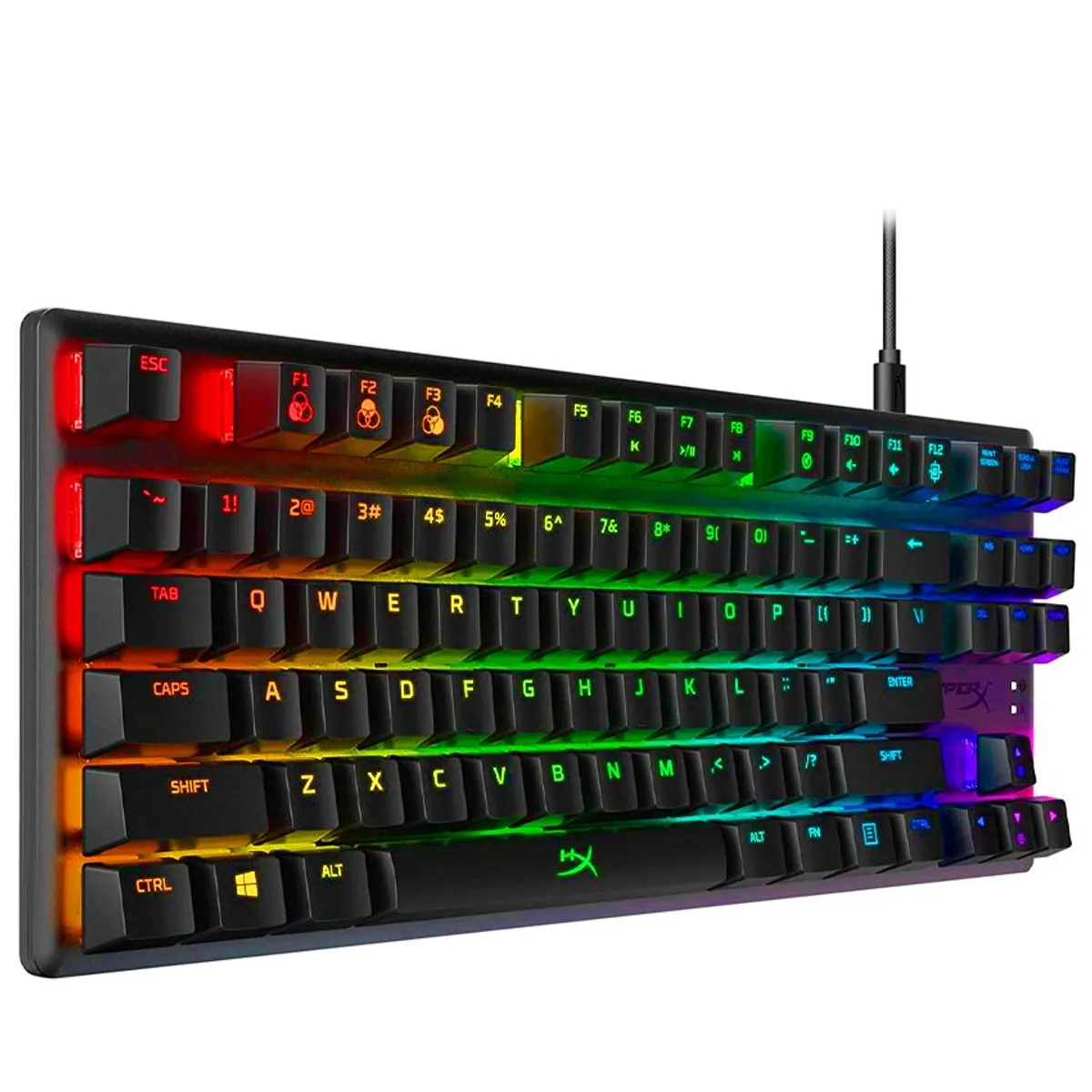 HYPERX - teclado HyperX Alloy Origins Core QWERTY Red inglés US color negro rgb