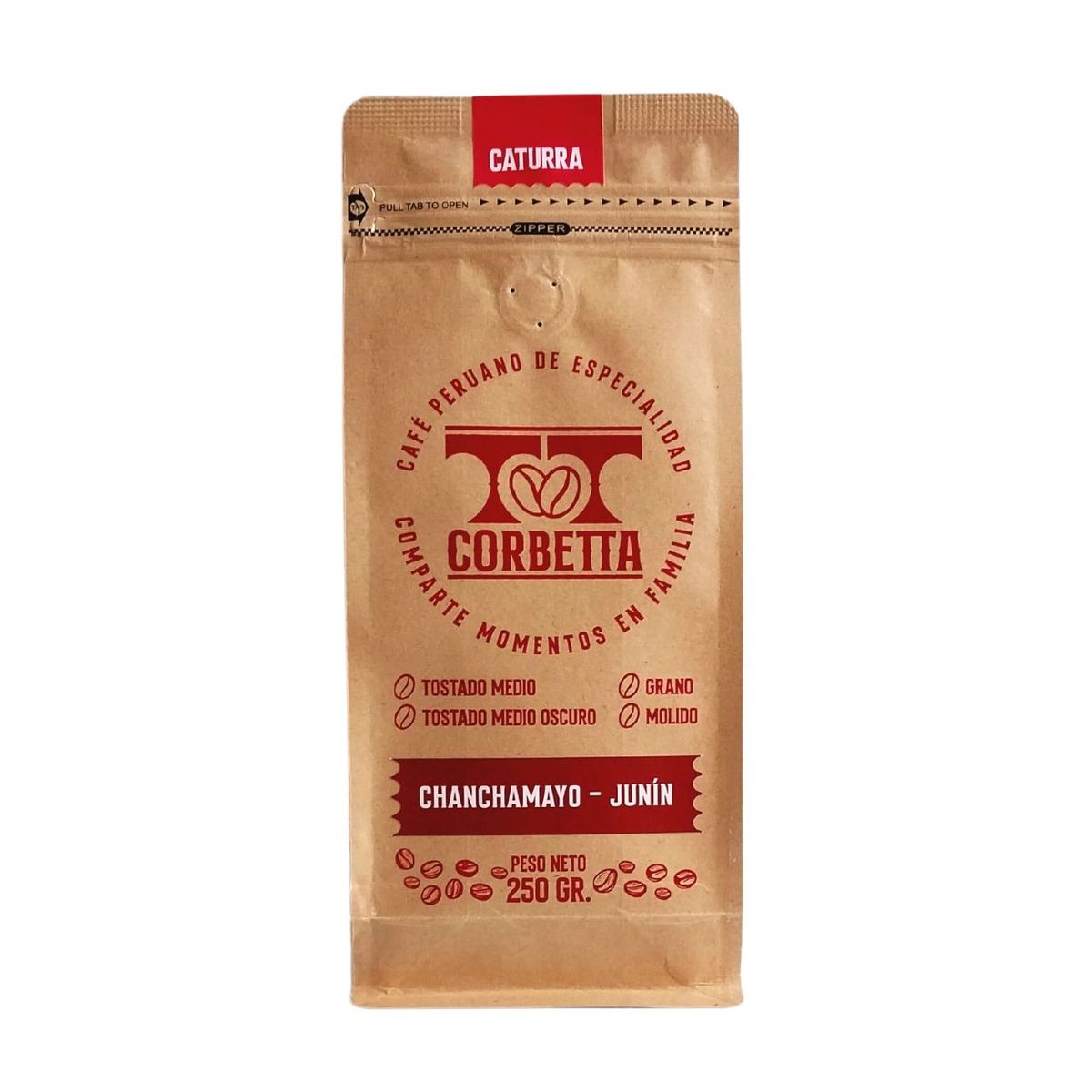CORBETTA - Café de Especialidad Molido 250 Gr Chanchamayo Caturra