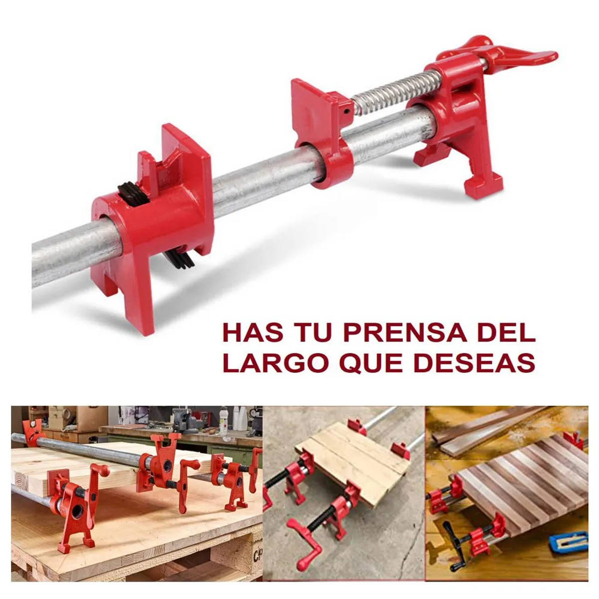 MAXTOR - Prensa Abrazadera de hierro Para Tubo De 3 cuartos de pulgada