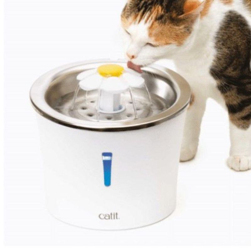 CATIT - Cat It Fuente de Agua Flower Fountain Acero Inoxidable 3 L