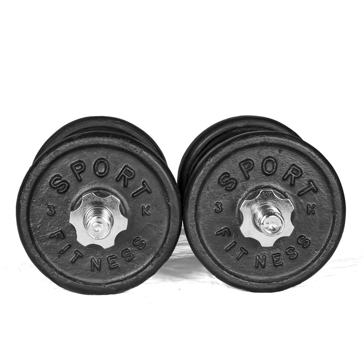 URBAN FIT - Set de pesas redondas de 20 kg + mancuernas importadas