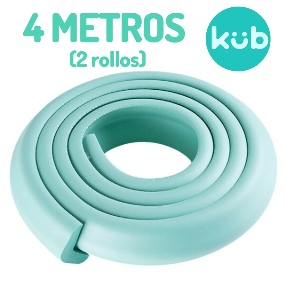 KUB - Cubreborde Bebe anti Golpe 4m Protector de Borde KUB L Verde